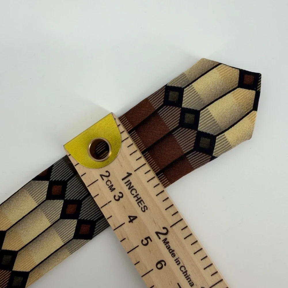 Giorgio Brutini Collezione 100% Silk Tie - Brown Necktie - Retro 80's - 90's